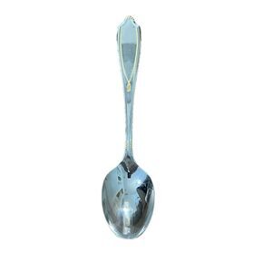 Yamazaki Victoria Gold Accent Stainless Place Oval Spoon 18/8 Japan